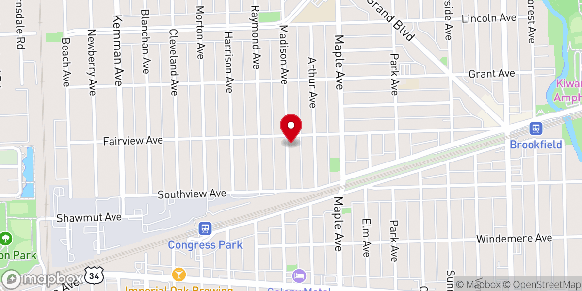 Map showing location of Faith Lutheran Church