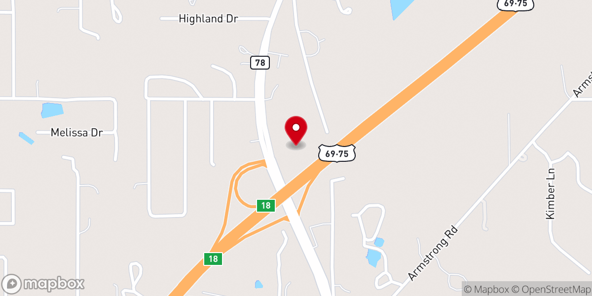 Map showing location of Durant Church of Christ