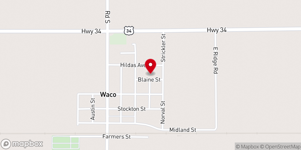 Map showing location of Peace Lutheran Church