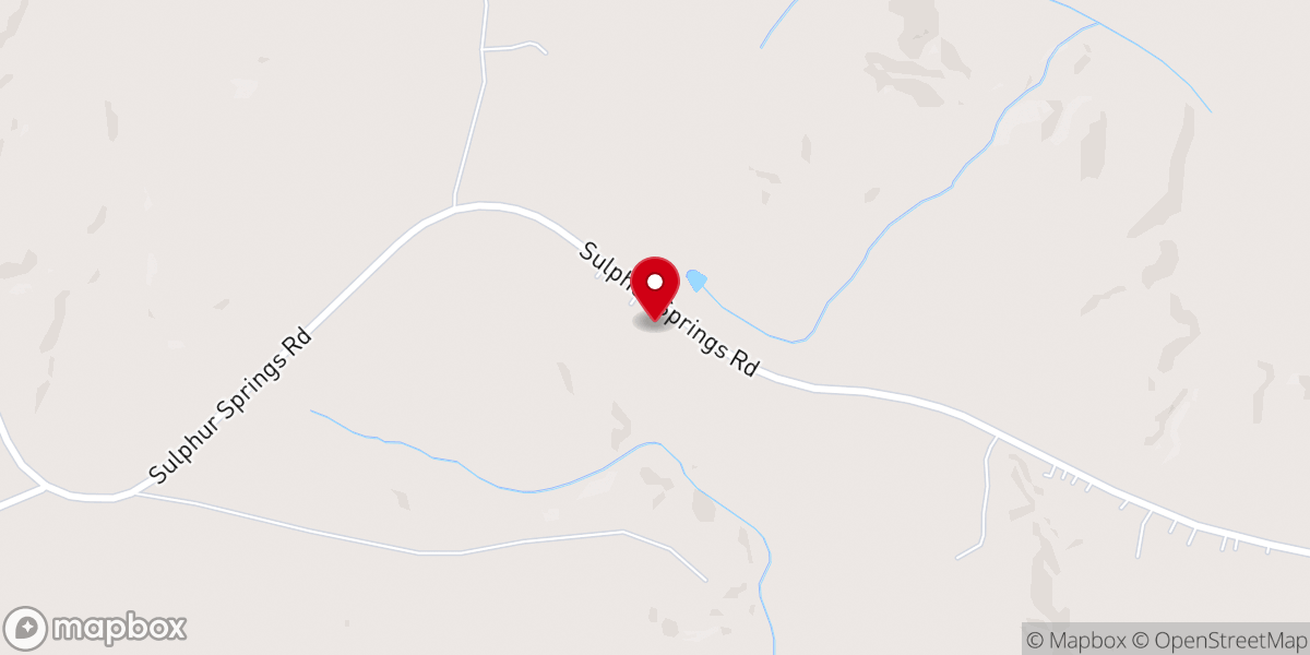 Map showing location of Thompson Church