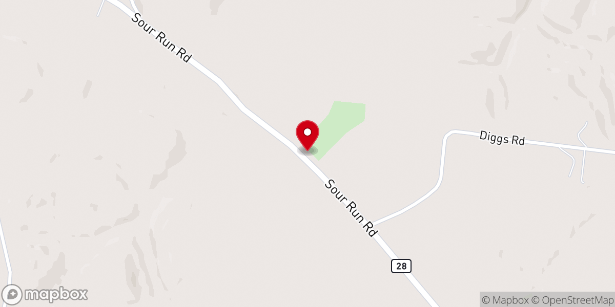 Map showing location of Evergreen Church