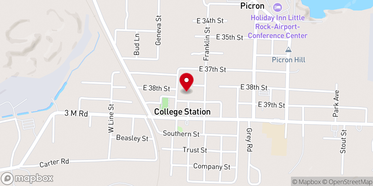 Map showing location of Antioch Full Gospel Baptist Church