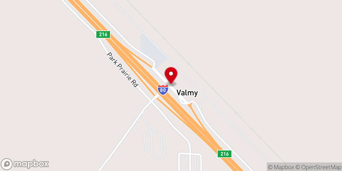 Map showing location of Valmy Baptist