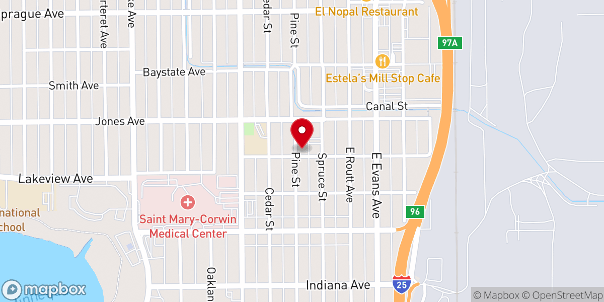 Map showing location of St Francis Xavier Church