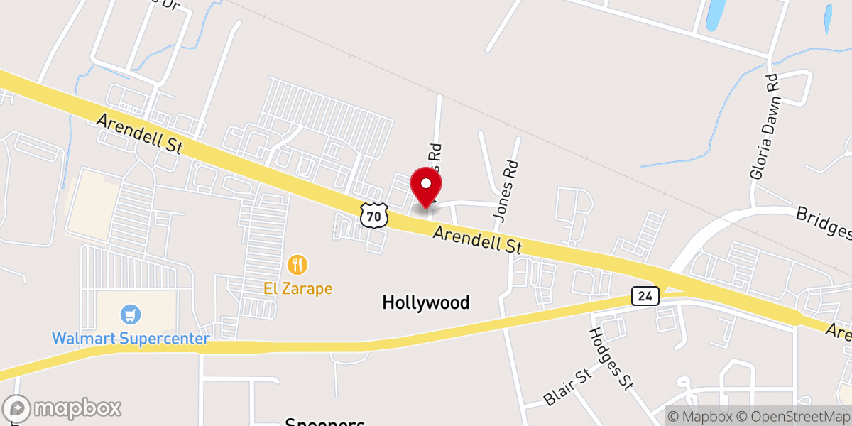 Map showing location of Saint Marks Chapel