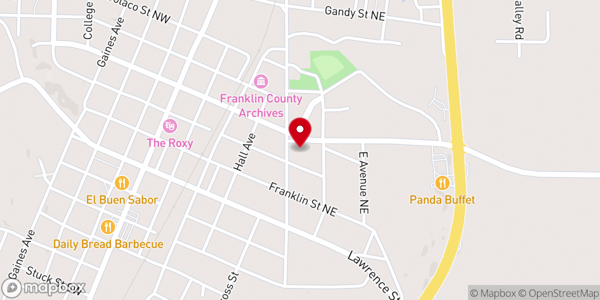 Map showing location of East Side Missionary Baptist Church