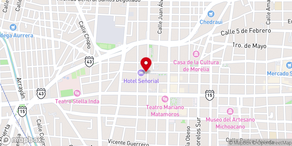 Map showing location of Catedral