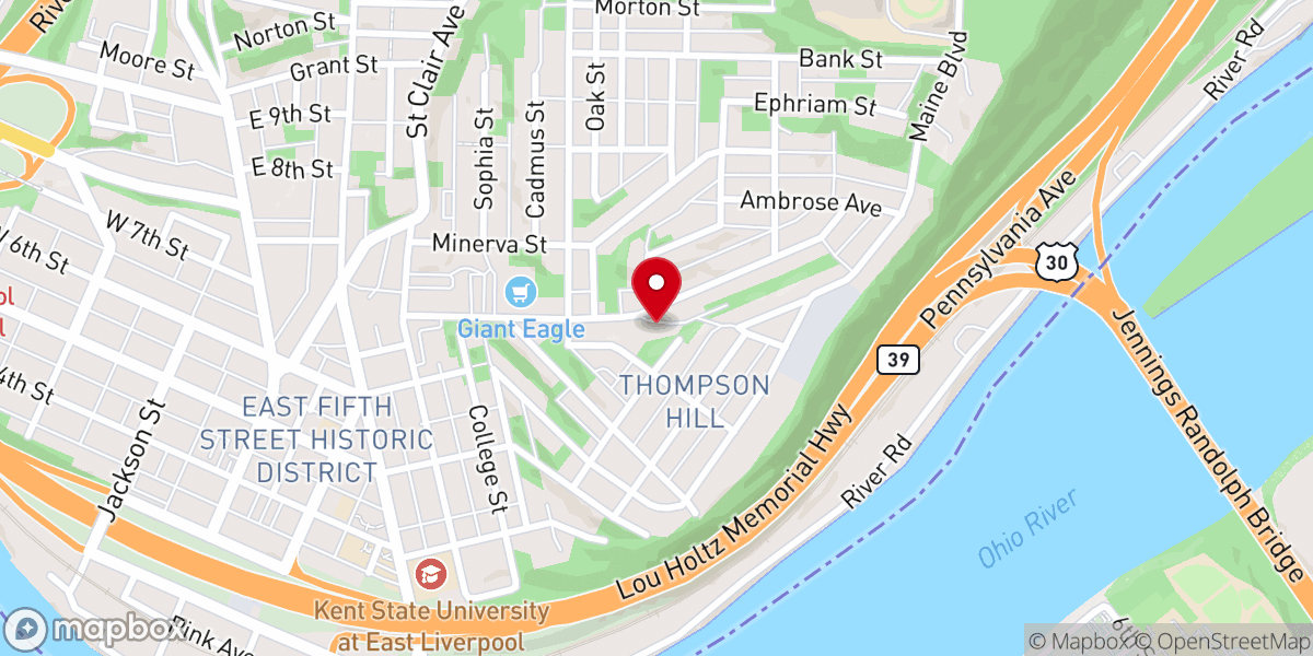 Map showing location of Grace Baptist Chapel