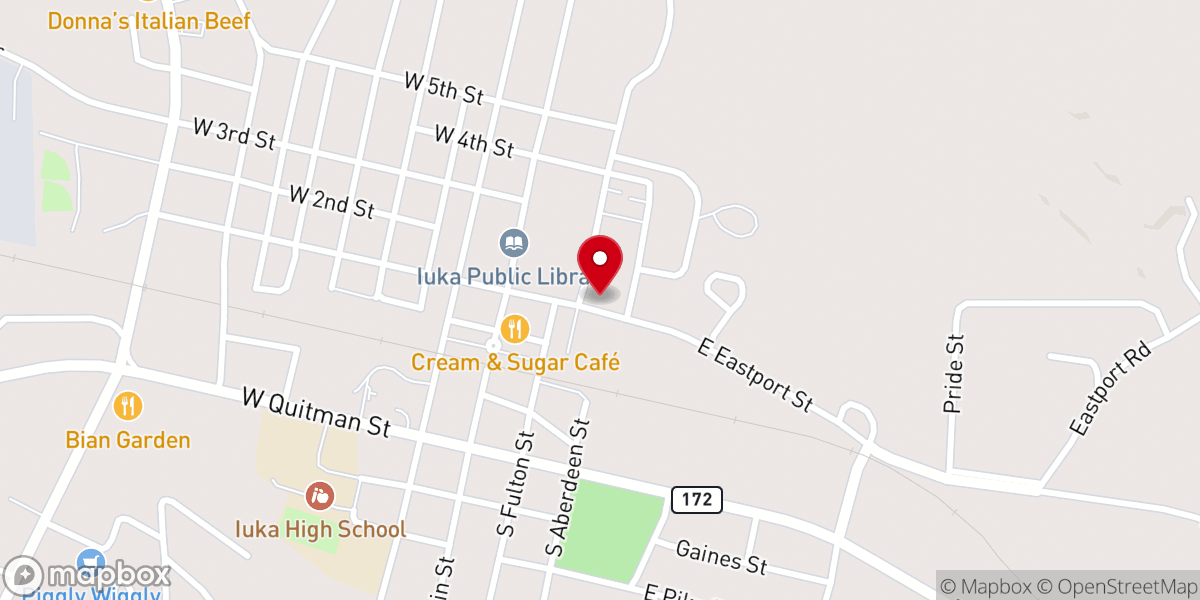 Map showing location of St. Mary Mission