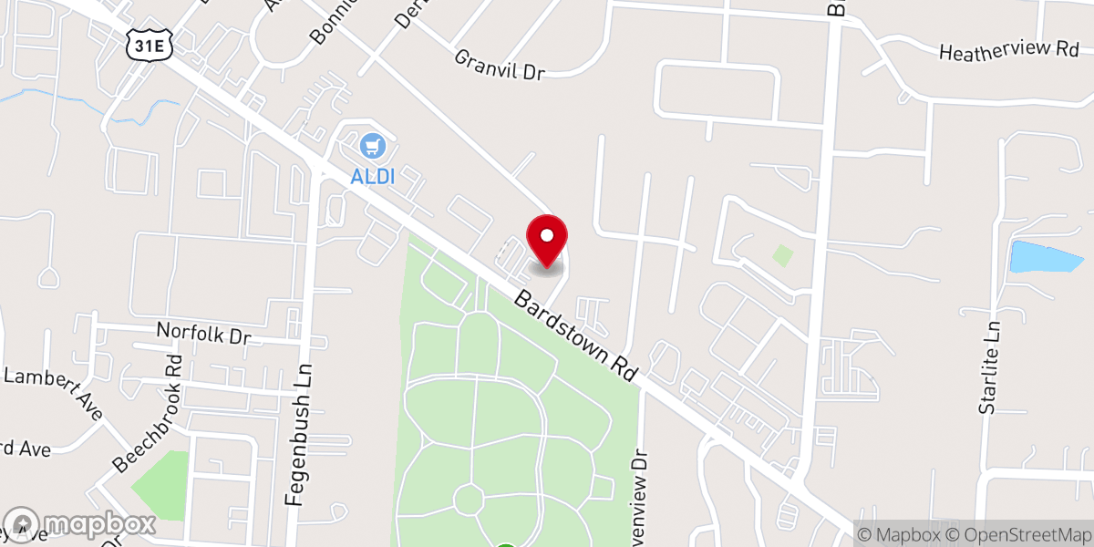 Map showing location of Fairview Christian Church