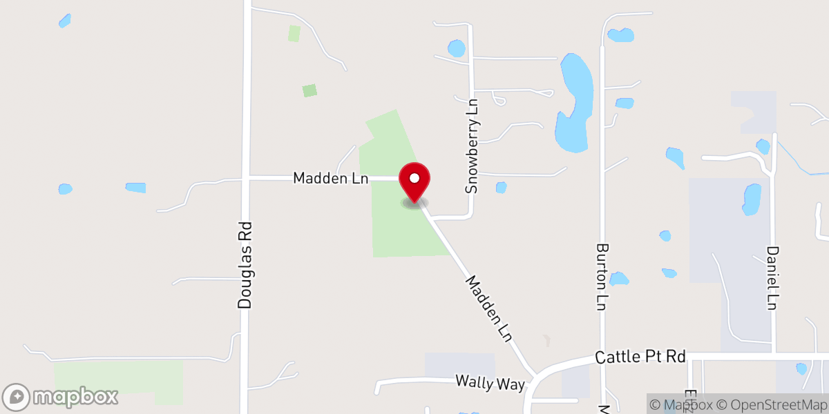 Map showing location of Early Presbyterian Church on San Juan Island