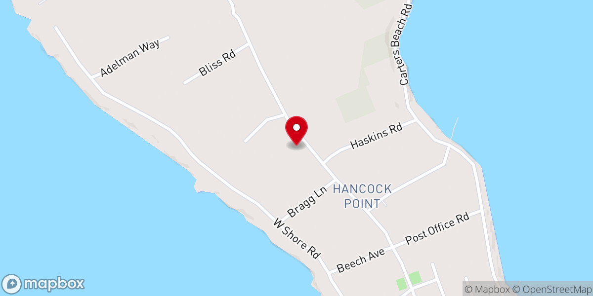 Map showing location of Hancock Point Chapel