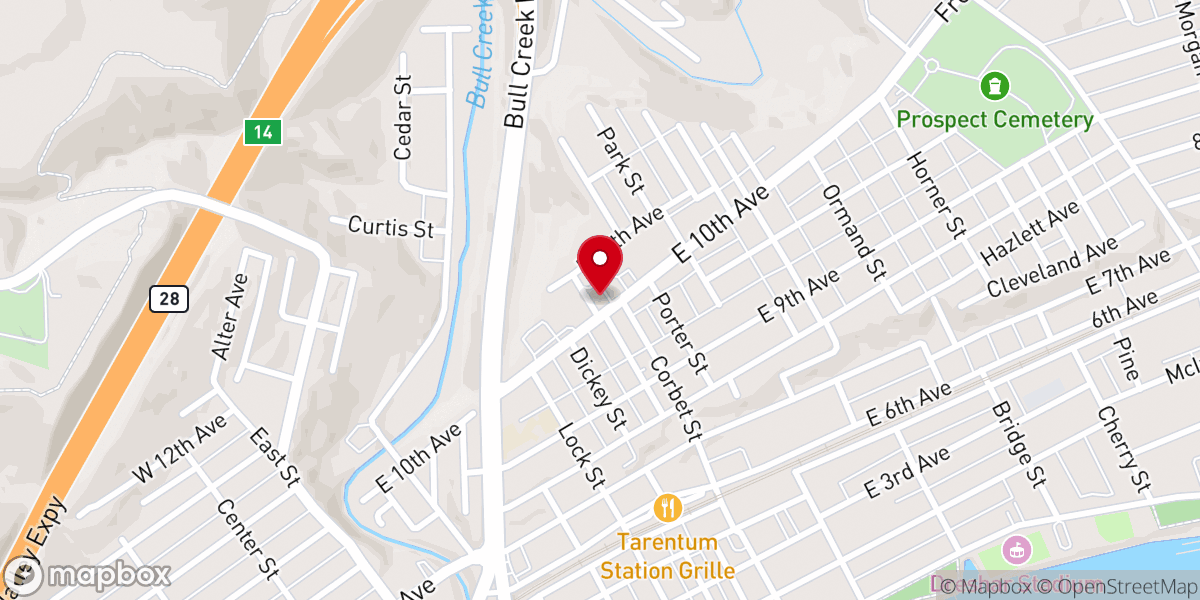Map showing location of St Peter & Paul Byzantine Church
