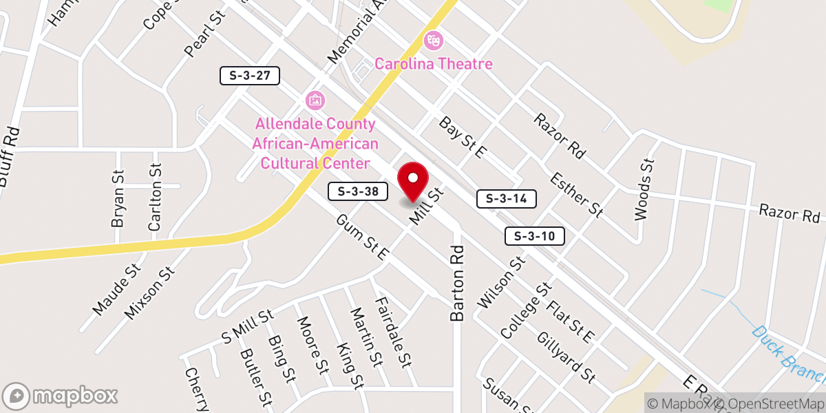 Map showing location of Macedonia CME Church