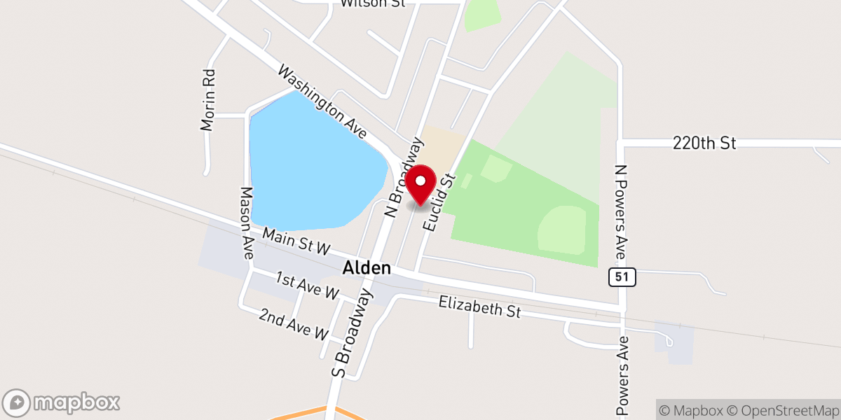 Map showing location of Redeemer Lutheran Church
