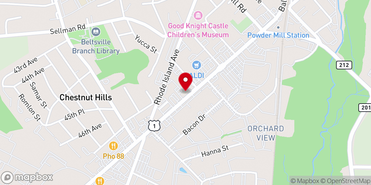 Map showing location of Refiner's Foursquare Church