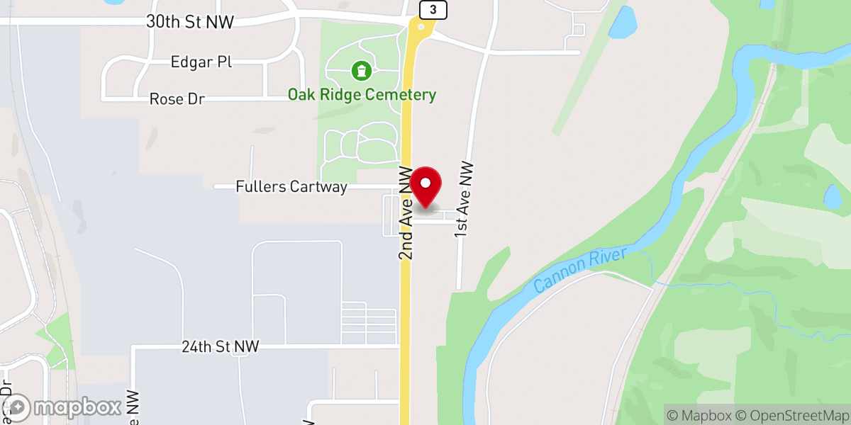 Map showing location of Harvest Church International