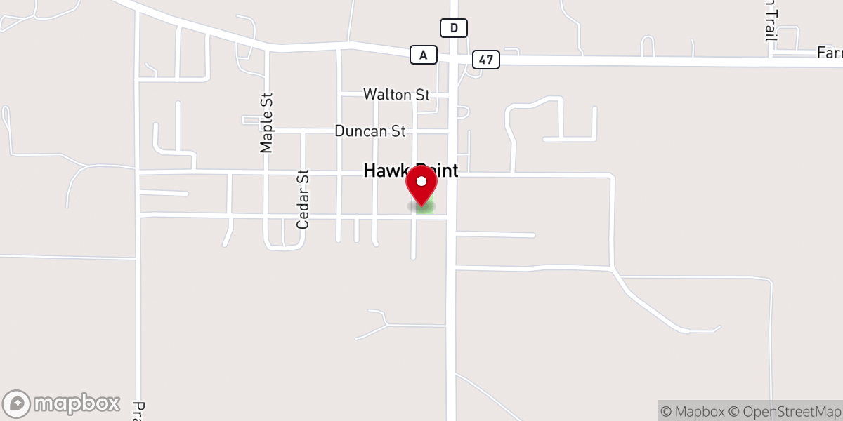 Map showing location of Saint Mary's Catholic Church