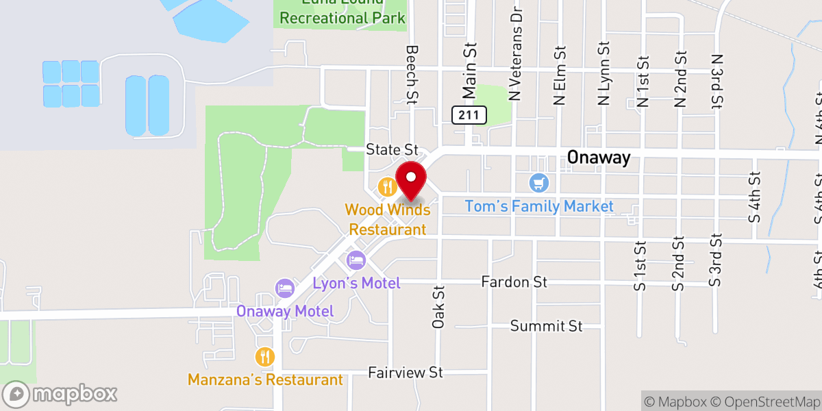 Map showing location of St. Paul Catholic Church