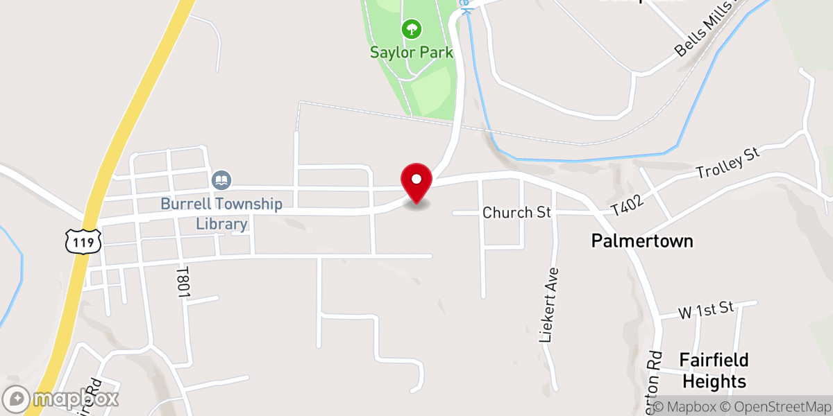 Map showing location of Chapel of Hope