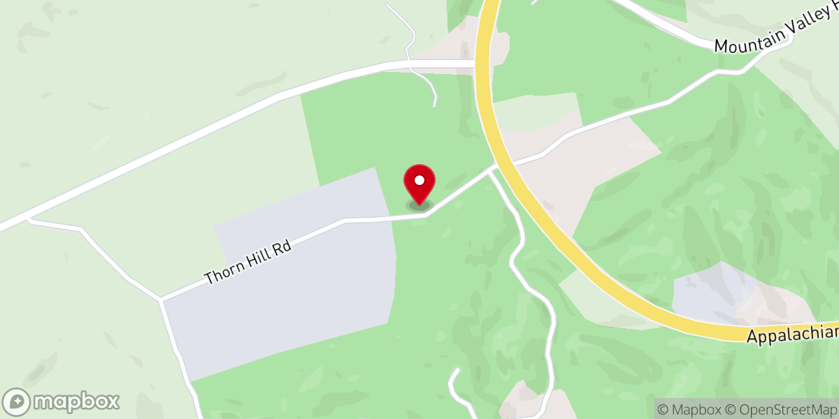 Map showing location of Thorn Hill Church