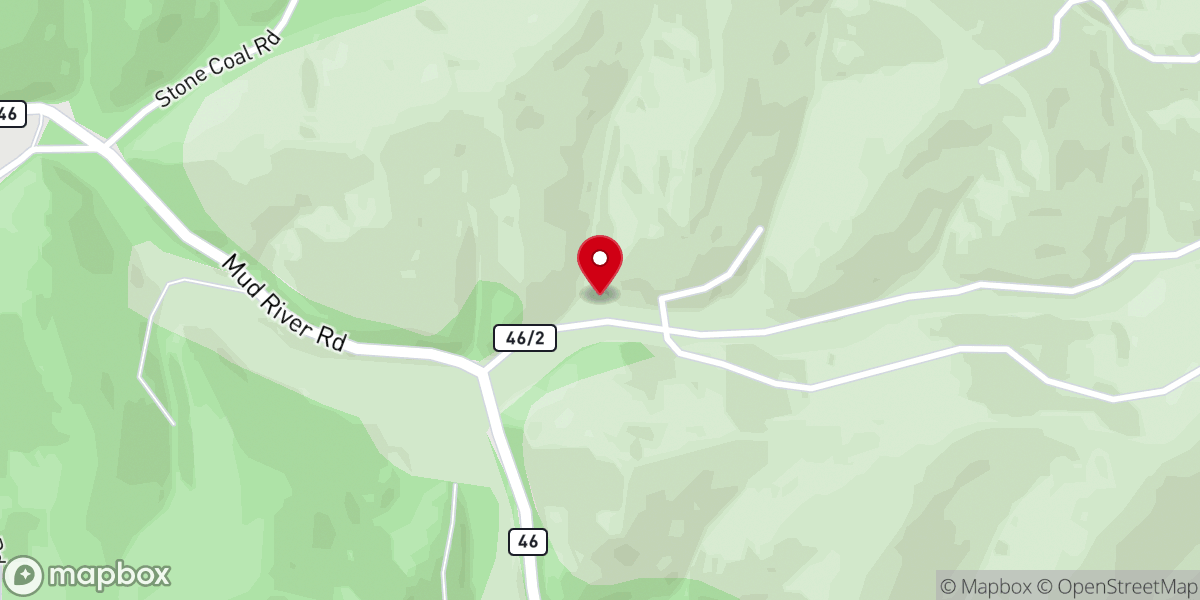 Map showing location of Berry Branch Church