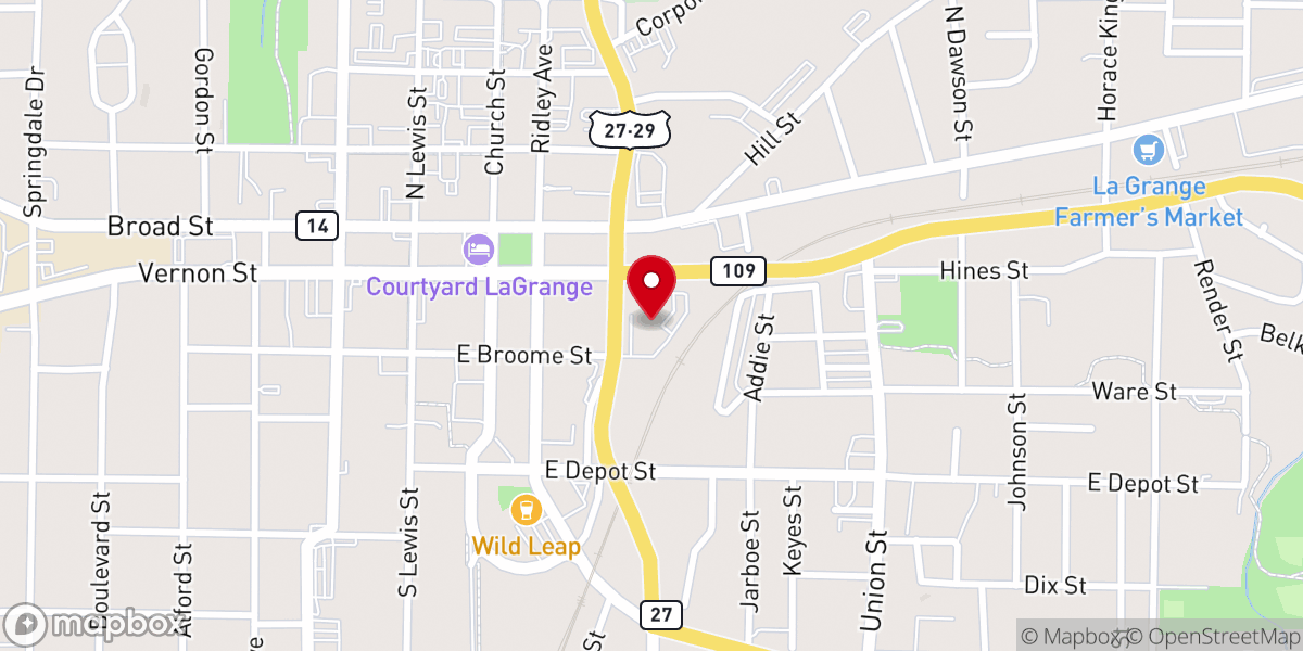 Map showing location of Saint Peter Catholic Church