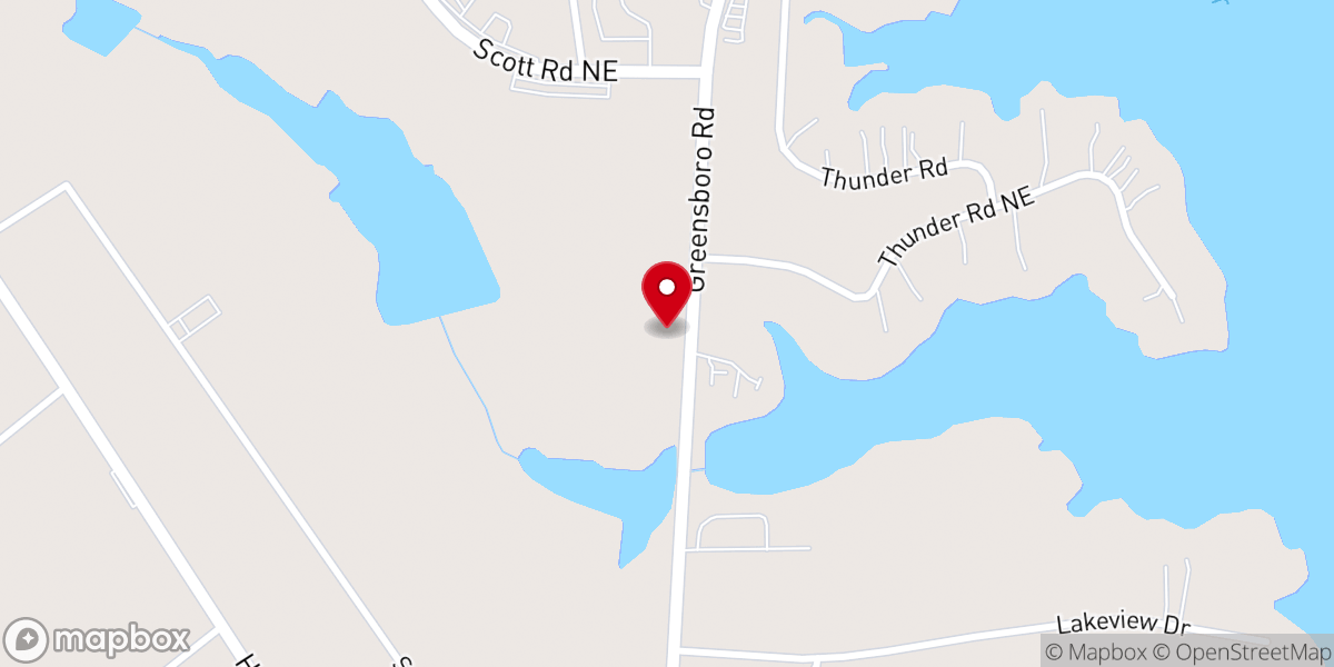Map showing location of Lake Oconee Lutheran Church Community Center