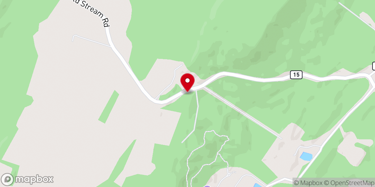 Map showing location of Sandy Ridge Church