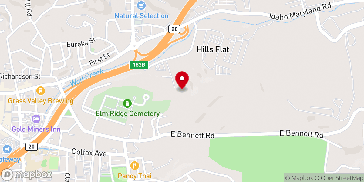 Map showing location of The Food Bank of Nevada County