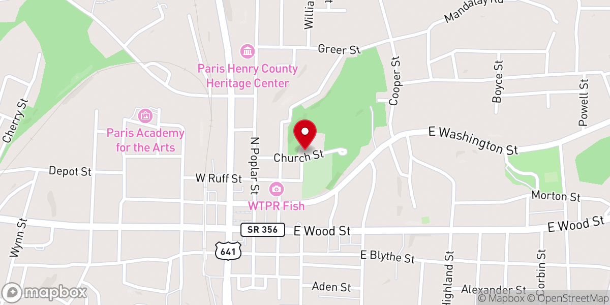 Map showing location of Quinn Chapel AME Church