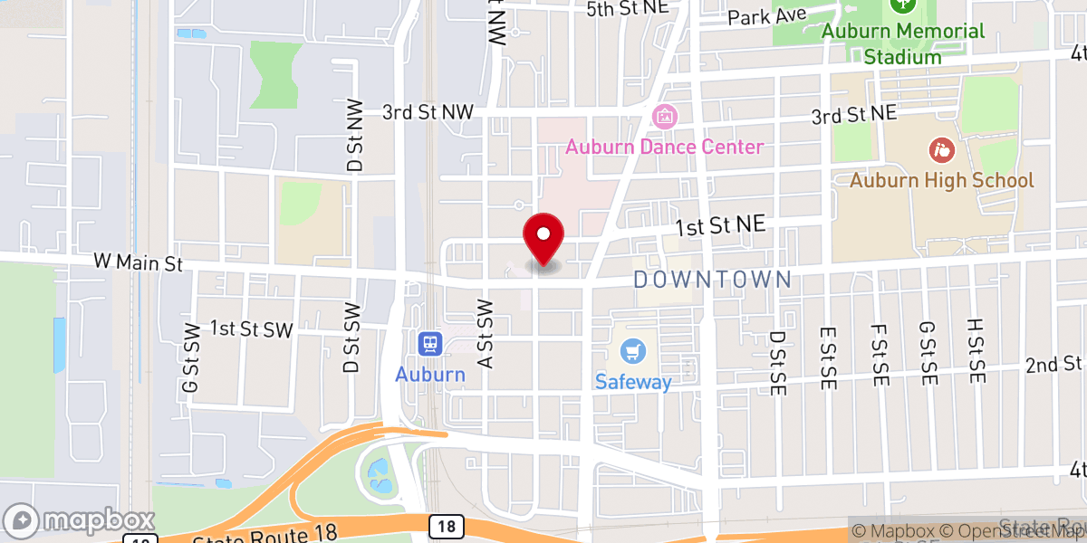 Map showing location of Baptist church