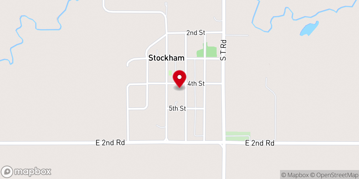 Map showing location of Stockham Community Church
