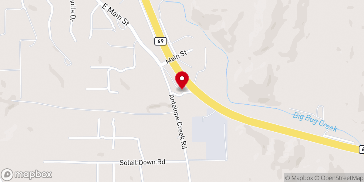 Map showing location of Crossroad Christian Church