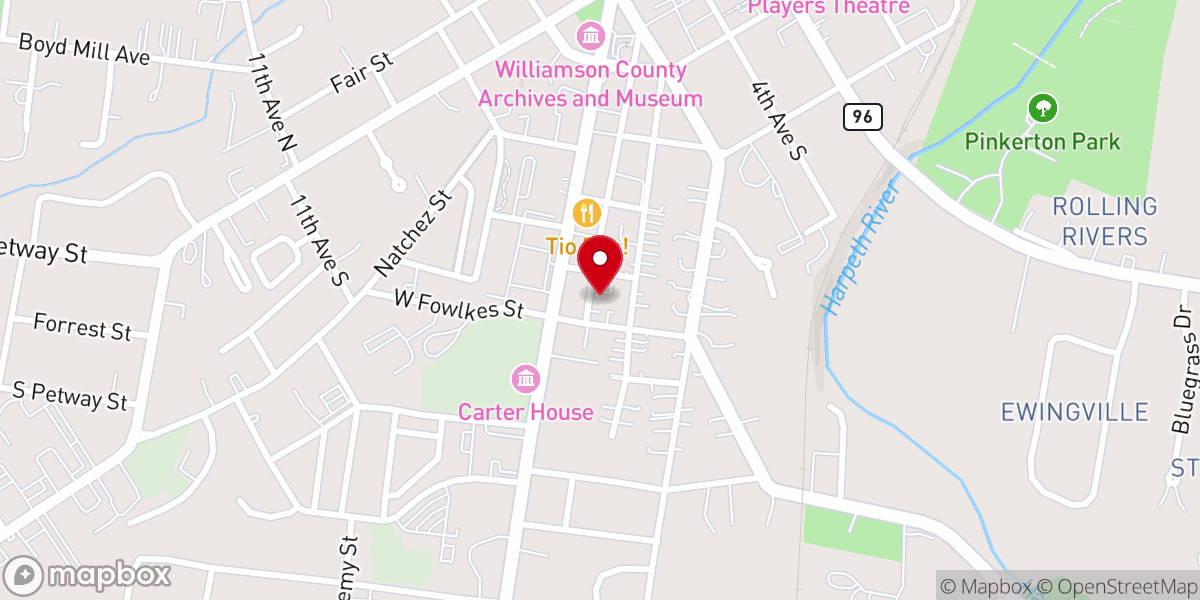 Map showing location of Cummins Street Church of Christ