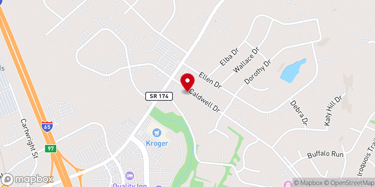 Map showing location of Page Heights Baptist Church