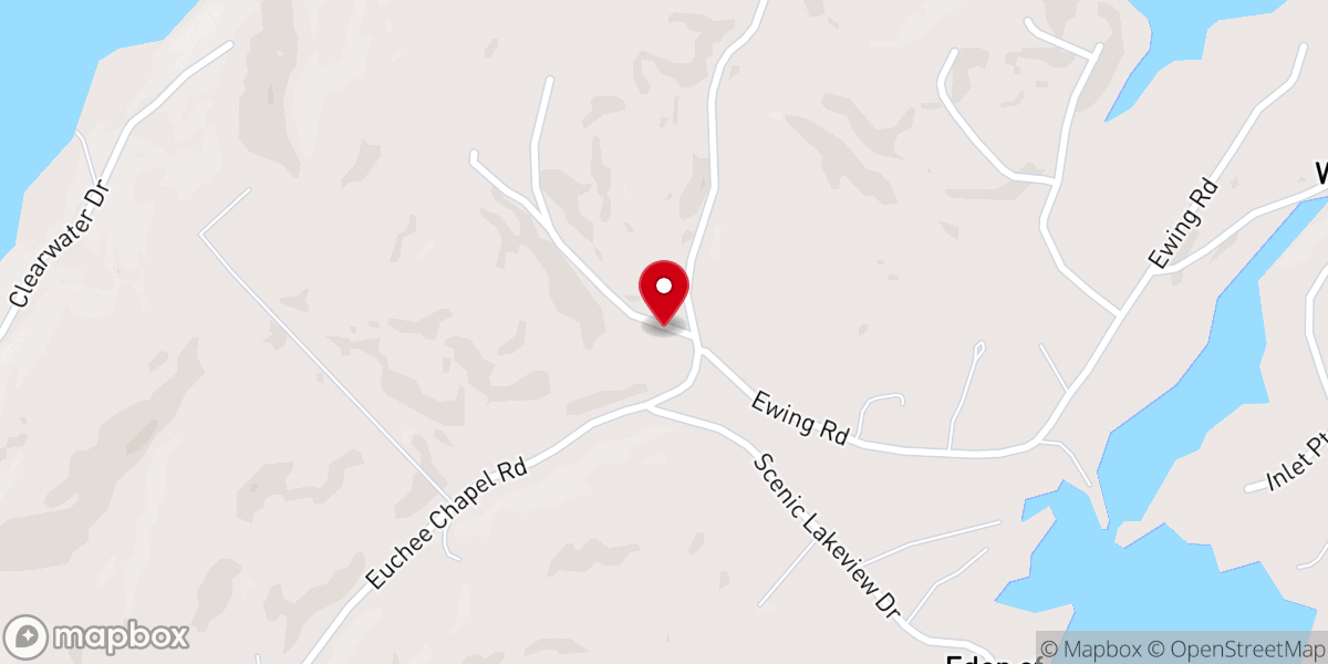 Map showing location of Euchee Chapel