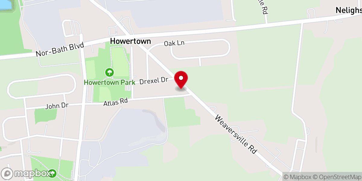 Map showing location of St John's United Church-Christ