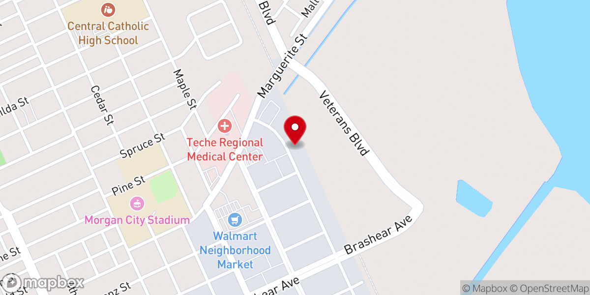 Map showing location of St. Mary Parish Health Unit
