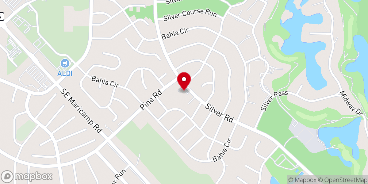 Map showing location of Shores Baptist Worship Center