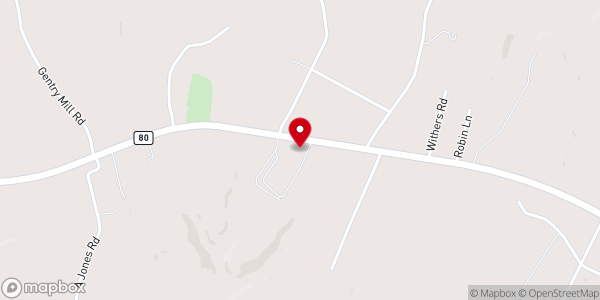 Map showing location of 3trees Church - Russell Springs