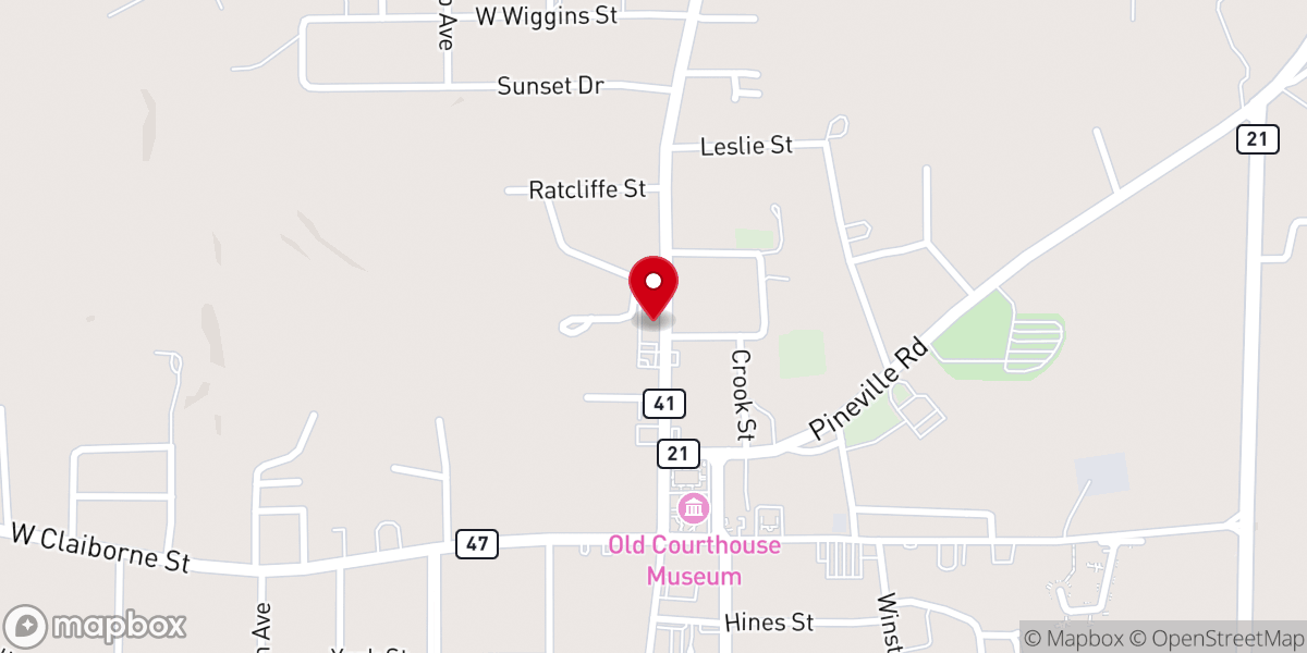 Map showing location of Monroeville Presbyterian Church