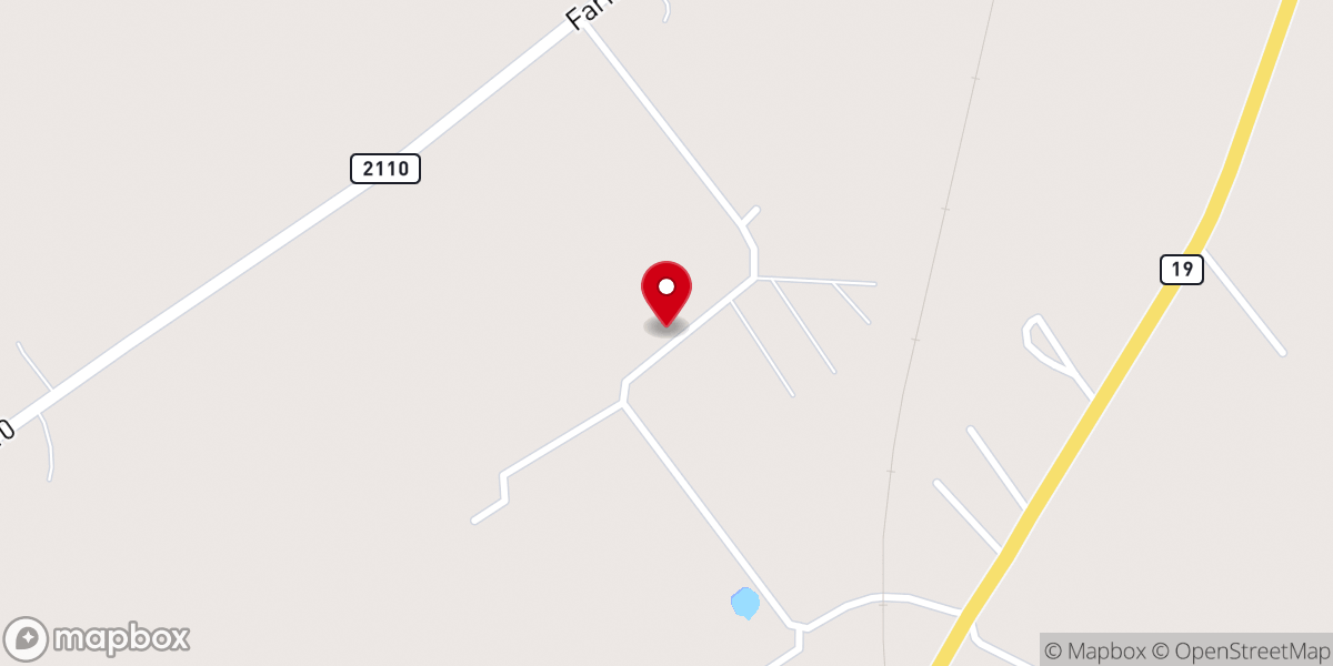 Map showing location of Pleasant Grove Church