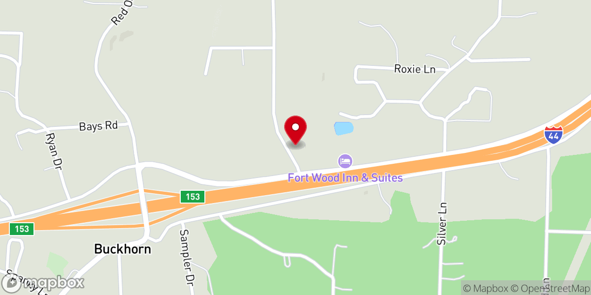 Map showing location of Waynesville Church of the Nazarene