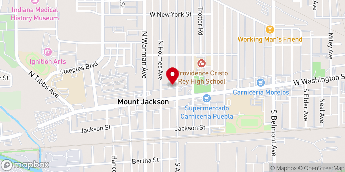Map showing location of West Park Christian Church