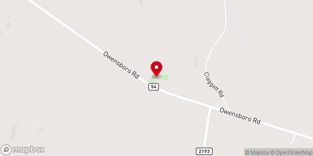 Map showing location of Clagett United Baptist Church