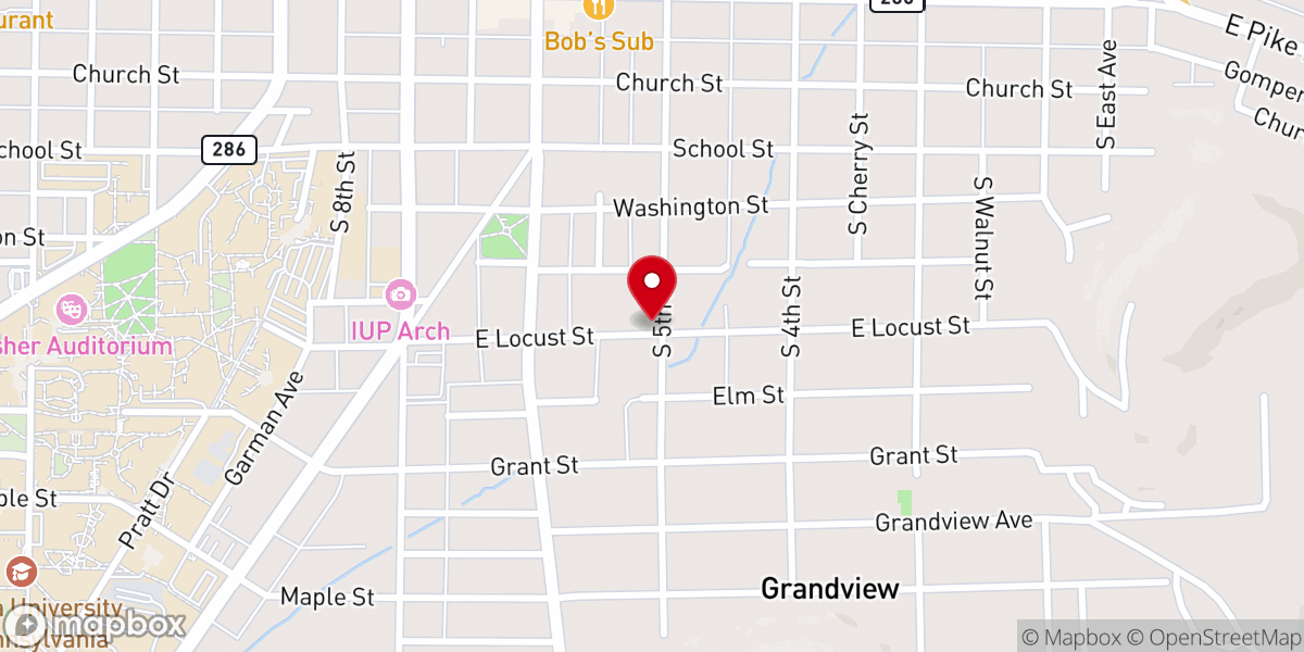 Map showing location of Gospel Hall