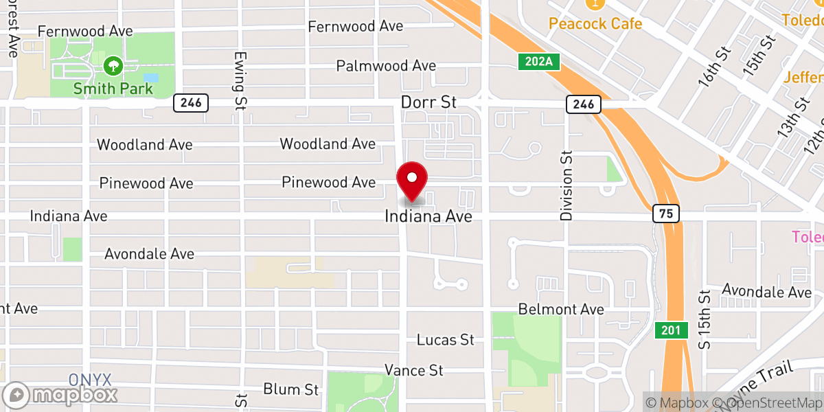 Map showing location of All Saints Episcopal Church