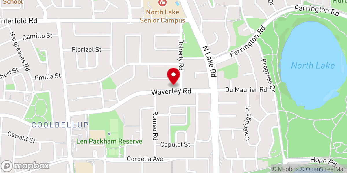 Map showing location of Coolbellup Community Church