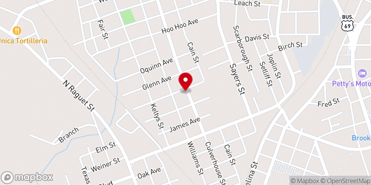 Map showing location of Collins Chapel CME Church